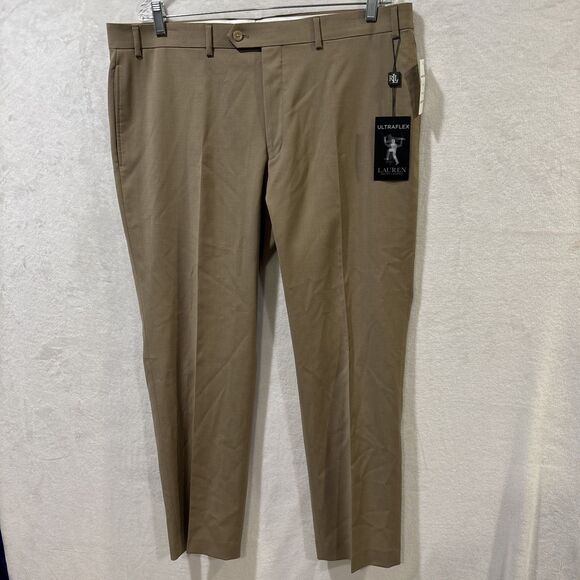 Lauren Ralph Lauren Other - Lauren Ralph Lauren High Performance Wool Ultraflex Dress Pants Tan 38x30 NWT